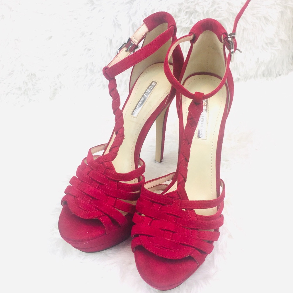 BCBGeneration Fuchsia Suede Platform Heel